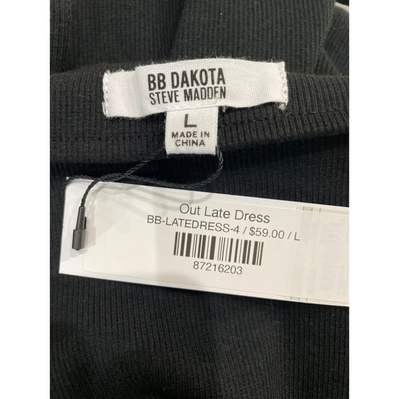 Bb Dakota by Steve Madden Out Late Dress Black Women's Size Large - Picture 9 of 10
